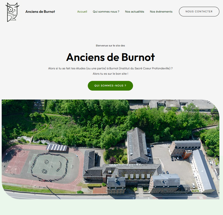 Capture d'écran du site web des anciens de Burnot